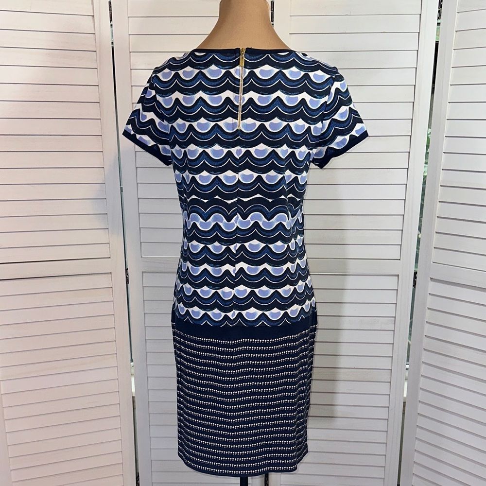 Tommy Bahama Navy Wave Print T-Shirt Dress Size SP NWOT - Picture 9 of 12